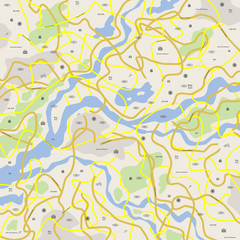 Navigation Card of City Vector Background