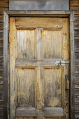 Brown wooden door