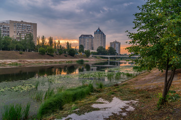 The dawn in Kyiv, Ukraine