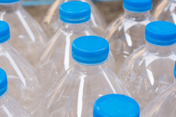 Rows of water bottles