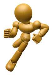 3D Wood Doll Mascot go as fast as one can. 3D Wooden Ball Jointed Doll Character Design Series.