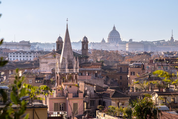 Fototapeta na wymiar Panorama view of Rome