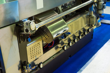 detail of a modern CNC machine