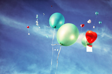 Balloons Flying to the Sky