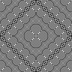 Design seamless monochrome geometric pattern