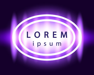 Abstract neon glowing background in violet electric color