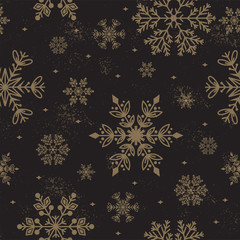 Snowflake vector seamless pattern weather traditional winter december wrapping paper christmas background.