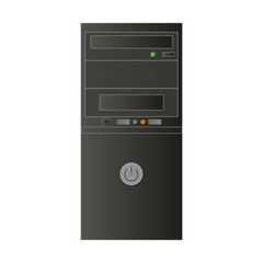 Flat black and gray case for computer