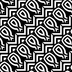 Design seamless monochrome geometric pattern
