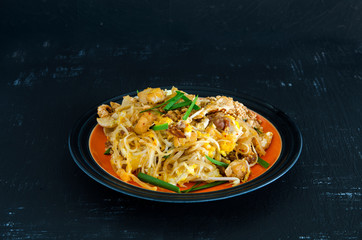 Pad Thai Noodle, Thai Style Stir-Fried Noodle.