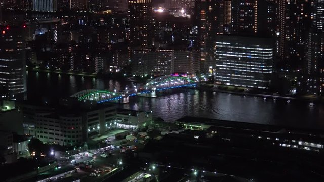 東京　勝鬨橋の夜景
