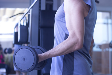 Male gym fitness workout