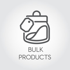 Obraz premium Bulk products icon. Cookery concept. Simple logo or button drawing in line style for websites, online shops, mobile apps and other design needs. Vector illustration