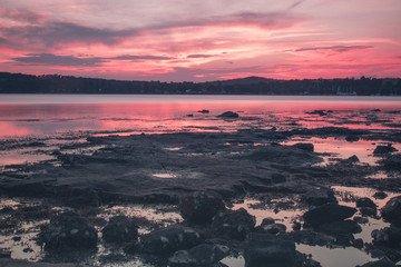 Fototapeta premium Lake Macquarie sunset warners bay wangi wangi speers point bolton