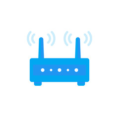 Obraz premium Router, modem on white vector illustration