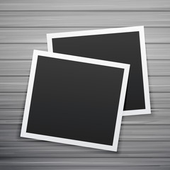 two photo frames stack vector