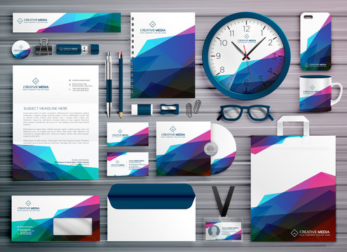 Abstract Business Stationery Corporate Identity Template Design