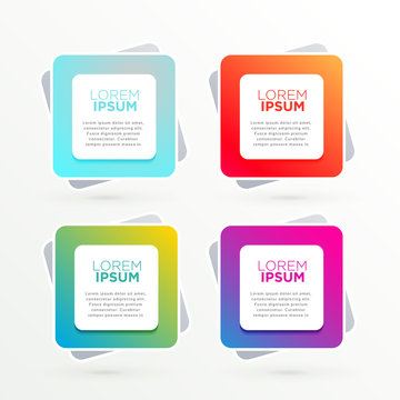 rounded square elegant banners set with text space