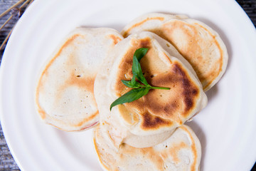 Pancakes with apples 