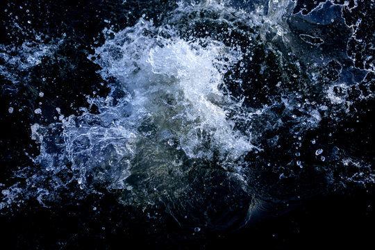 Fototapeta Water splashes on a black background