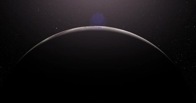 A slightly off-camera sun illuminates a crescent of Ganymede's surface. Data: NASA/JPL/USGS