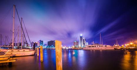 Night scenes around corpus christi texas