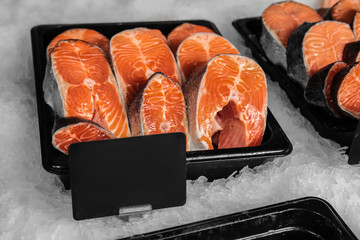 Fresh fish in supermarket