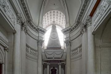 Beautiful interior view of abbey church in Floreffe