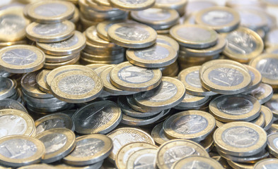 lots of euro coins