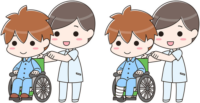車椅子 骨折 事故 入院 介護士 看護師 病院 保険 
