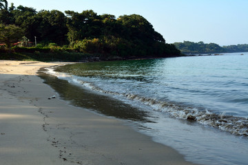 At morningh, Sandy beach in Nagasaki prefecture, JAPAN. It is in August.