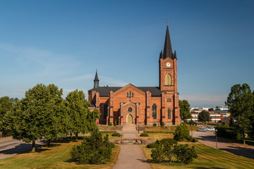 Fototapeta na wymiar Neo-Gothic lutheran church in Loviisa, Finland