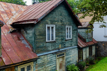 Old house in Talsi, Latvia, street view