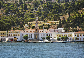 Panormitis bay on Symi island. Greece