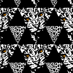 Seamless repeating textile, ink brush strokes pattern in doodle grunge texture style.