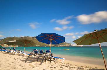 Great Bay beach - Philipsburg Sint Maarten ( Saint Martin ) - Caribbean tropical island