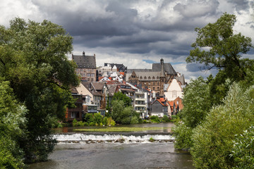 Fototapeta na wymiar City of Marburg at the river Lahn