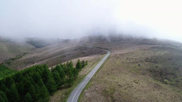 Cloud mountain road