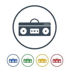 Boom box Icon Isolated on White Background.vector illustration icon