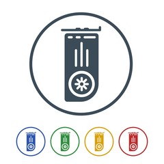 Graphic card Icon Isolated on White Background.vector illustration icon