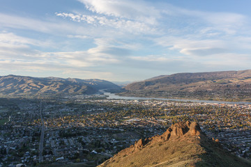 Mountain view of Columbia River Wenatchee area