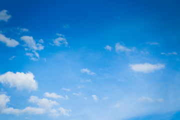 Panorama shot of blue sky and clouds in good weather days