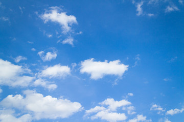 Panorama shot of blue sky and clouds in good weather days