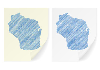 Wisconsin scribble map