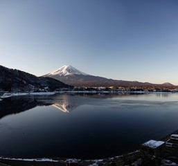 Mt Fuji from lake Kawaguchiko.