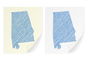 Alabama scribble map