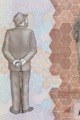 Poet Jose Asuncion Silva on the five thousand Colombian pesos bill