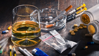 Addictive substances, including alcohol, cigarettes and drugs