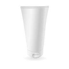 White tube mock-up or ge . Ready For Your Design. Product Packing. Vector EPS10.