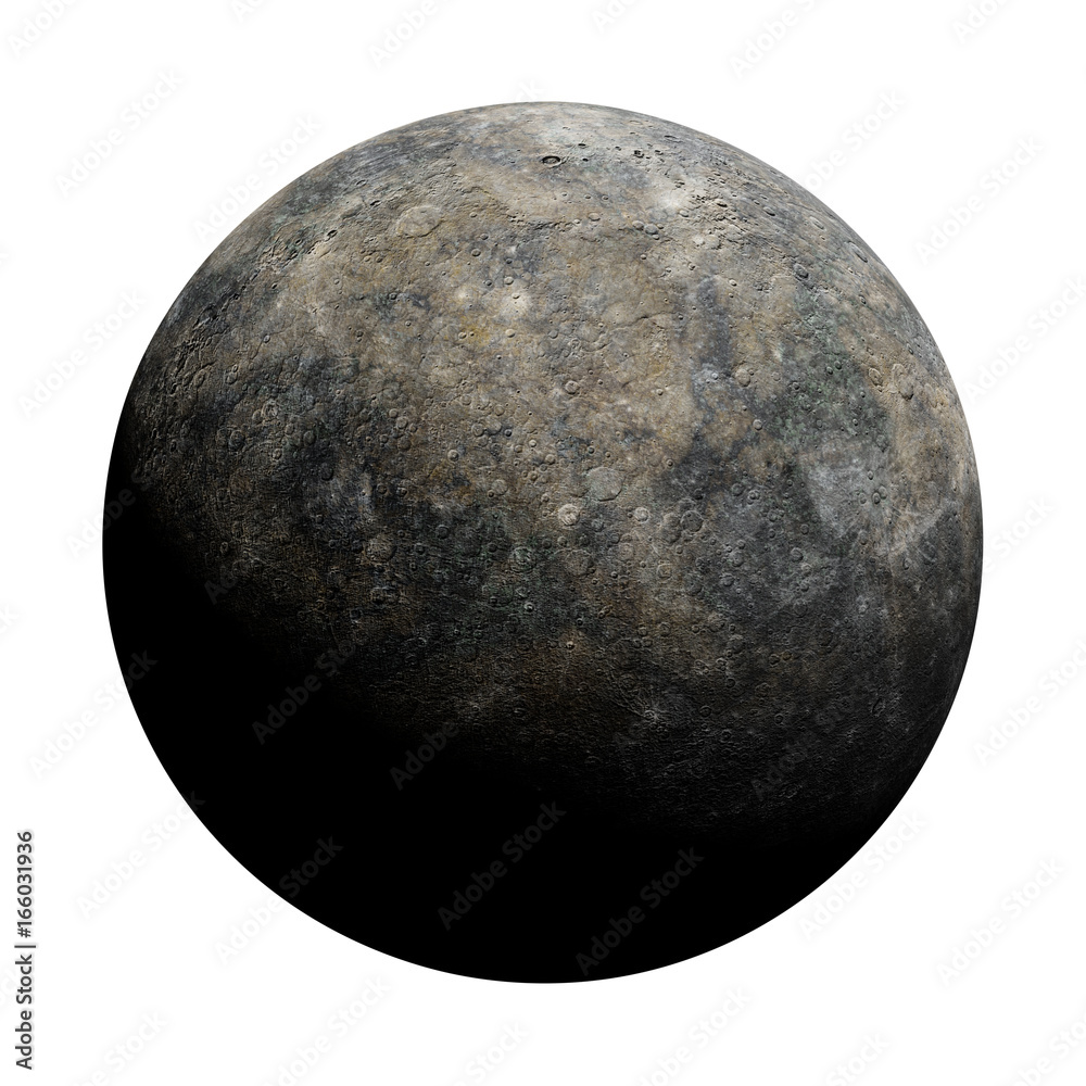 Canvas Prints planet mercury isolated on white background